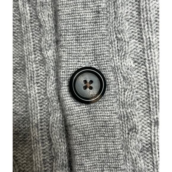 1-14 QI CASHMERE NWT Men's Cardigan Button Down Gray XXL - Picture 7 of 14